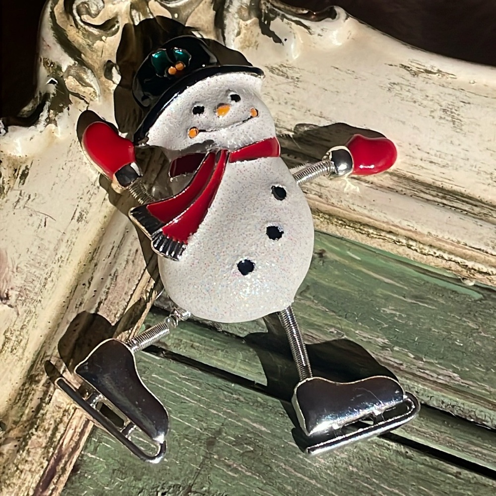 Snowman Brooch